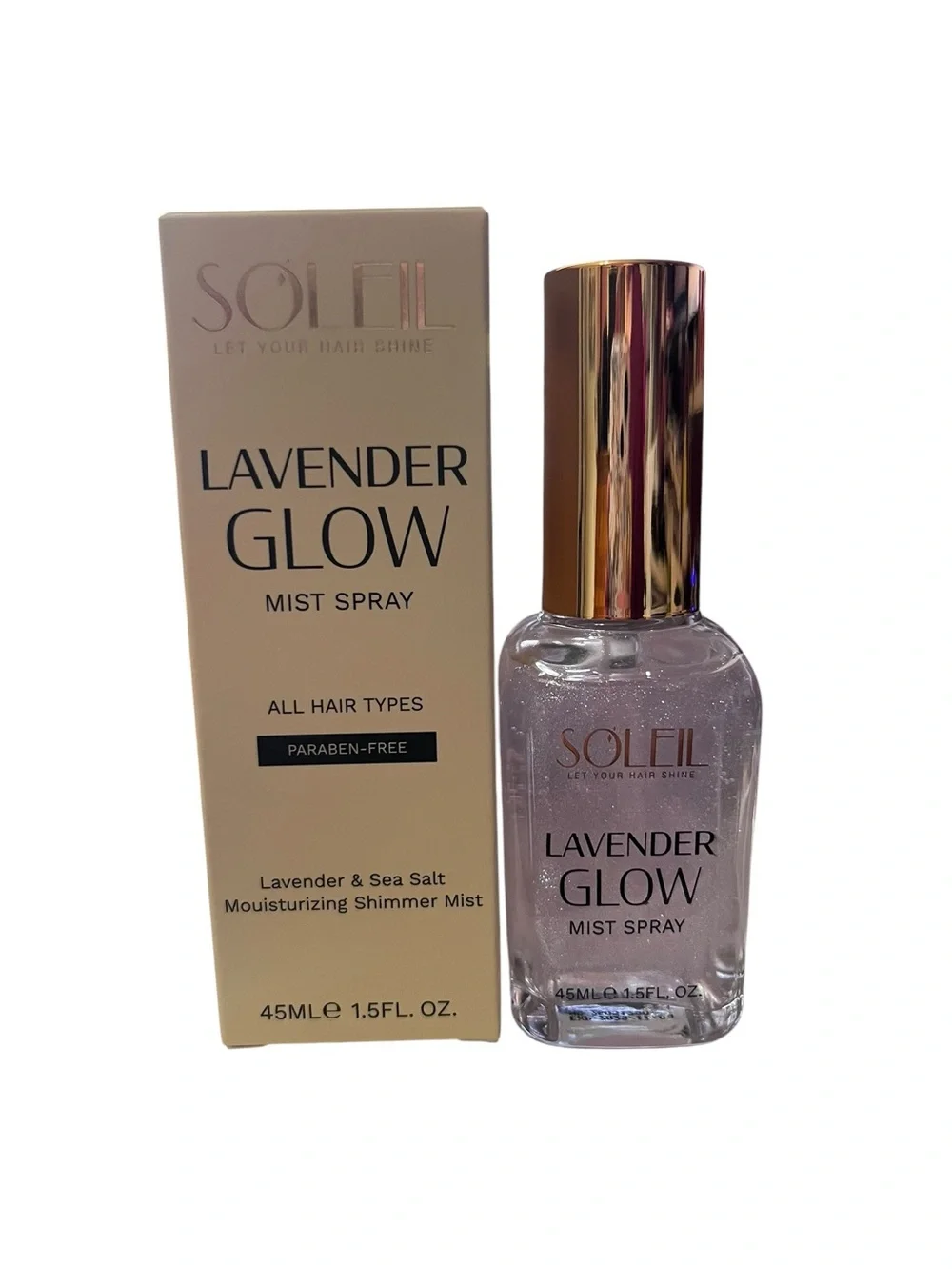 Soleil Lavender Glow Mist Spray – Lavender & Sea Salt Shimmer Hair Mist